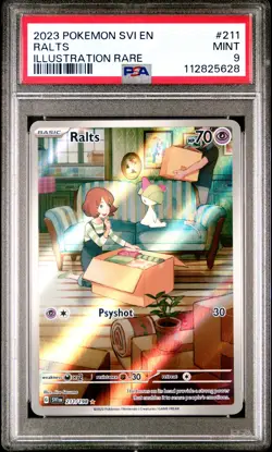 2023 POKEMON SVI EN-SCARLET & VIOLET ILLUSTRATION RARE #211 RALTS PSA 9 - Image 1