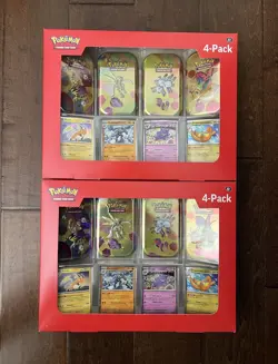 Pokemon Scarlet And Violet 151 Mini Tins 4 Pack Sams Club Lot of 2 New IN HAND - Image 1