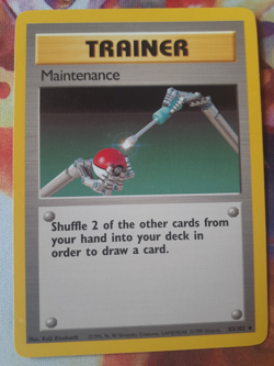 Pokemon Maintenance Uncommon 83/102 TCG Base Set Unlimited WOTC Vintage Played - Image 1