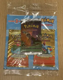 Pokemon Expedition Base Blister Booster Set 3 Packs Gym Challenge 2002 WOTC - Image 1