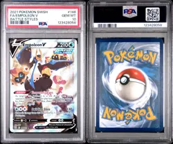 2021 POKEMON SWORD & SHIELD BATTLE STYLES ALTERNATE ART/EMPOLEON V 146 PSA 10 - Image 3