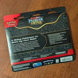 Pokemon S&V Paldean Fates Shiny Maschiff Tech Sticker Collection 3 Pack Blister - Image 2