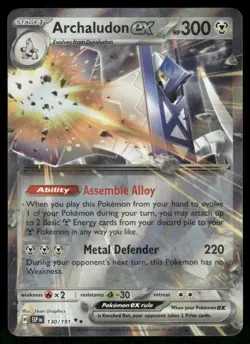 Archaludon ex - 130/191 Double Rare Holo NM Pokemon SV08: Surging Sparks - Image 1