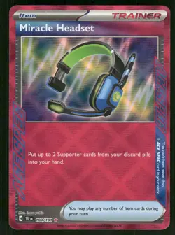 Miracle Headset 183/191 ACE SPEC Rare Holo NM Pokemon SV08: Surging Sparks - Image 1