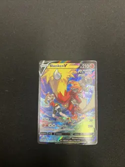Pokemon TCG Blaziken v TG14/TG30 Holo Ultra Rare Silver Tempest Trainer Gallery - Image 1