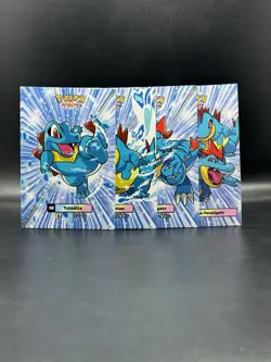 Totodile Croconaw Feraligatr Attacks 2 Database Set Cracked Ice Johto Pokemon - Image 1