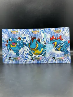 Totodile Croconaw Feraligatr Attacks 2 Database Set Cracked Ice Johto Pokemon - Image 2