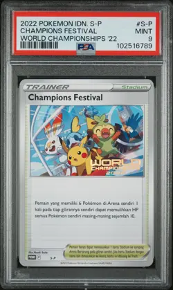 2022 POKEMON INDONESIAN S PROMO #S-P CHAMPIONS FESTIVAL PSA 9 - Image 1