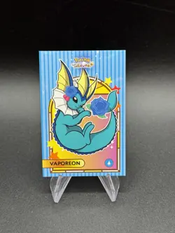 Pokemon Lets Go Eevee Database Vaporeon Window Cracked Ice Holo Peru US Seller - Image 1