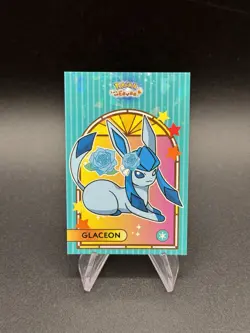 Pokemon Lets Go Eevee Database Glaceon Window Cracked Ice Holo Peru US Seller - Image 1