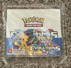 Pokemon XY Evolutions Booster Box Mega Sealed Acrylic Case (Tear See Pics) - Image 1