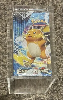 Pokemon XY Evolutions Booster Box Mega Sealed Acrylic Case (Tear See Pics) - Image 3