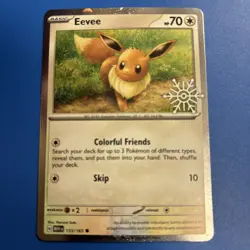 Eevee (133/165) Holiday 2025 Snowflake Stamp Promo - Pokemon TCG - Image 1
