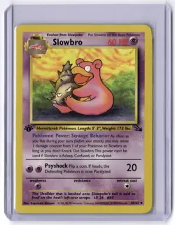 Slowbro 43/62 Uncommon 1st Edition NM Pokemon Fossil - Image 1