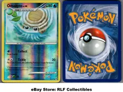 2009 Pokemon, Platinum Arceus, #70/99 Omanyte, Reverse Holo Common - Image 1
