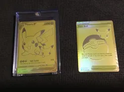 POKEMON CELEBRATIONS UPC GOLD PROMO POKEBALL & PIKACHU V SET SWSH146 & SWSH145 - Image 1
