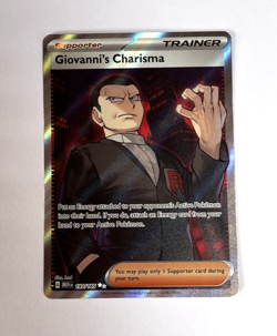 Pokemon TCG Giovanni's Charisma 197/165 Scarlet & Violet 151 Ultra Rare Holo - Image 1
