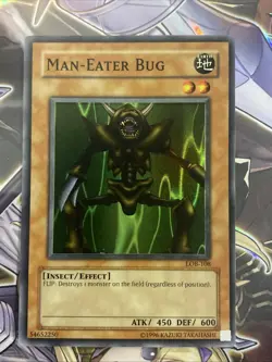 Yu-gi-oh Man Eater Bug Lob Misprint Foil Shift Lp - Image 1