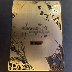 WES - Goddess Story Gold METAL Card - Serial Number #054/200! Demon Slay Bunny - Image 5