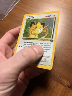 Pokemon Card - Team Rocket's Meowth #18 Black Star Promo SWIRL - Image 4