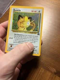 Pokemon Card - Team Rocket's Meowth #18 Black Star Promo SWIRL - Image 5