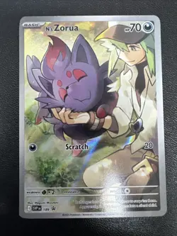 Pokemon TCG N's Zorua 189 Scarlet & Violet Promo Holo Card Journey Together - Image 1