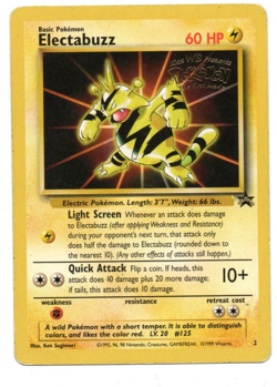 Electabuzz Pokemon Card - Rare Black Star Promo 2 WB Movie Promo - Image 1