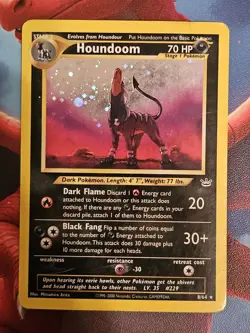 Hundoom #8/64 Neo Revelation Vintage Holo Rare Pokemon Card . READ DESCRIPTION - Image 1