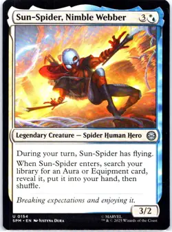#154 Sun-Spider, Nimble Webber Marvel's Spider-Man Uncommon - Image 1
