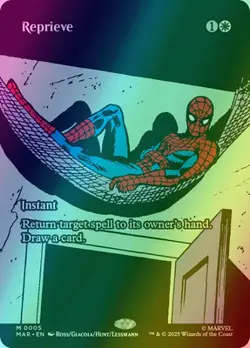 MTG - Reprieve - Borderless - Marvels Spiderman - FOIL - NM - Image 1