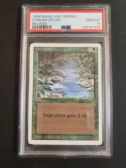 PSA 10 MTG Stream of Life - Revised Magic the Gathering - Image 1