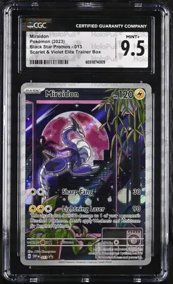 Pokemon TCG Miraidon Svp Black Star Promos SVP013 Holo Promo Promo CGC 9.5 Mint+ - Image 1