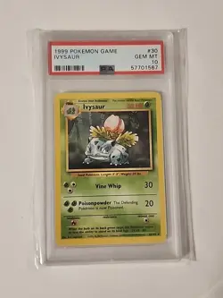 1999 Pokemon Base Set Ivysaur #30 English Unlimited 30/102 - PSA 10 GEM MINT - Image 1