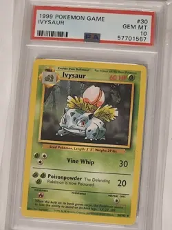 1999 Pokemon Base Set Ivysaur #30 English Unlimited 30/102 - PSA 10 GEM MINT - Image 4