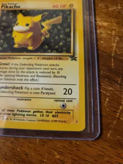 Pikachu Black Star #1 League Promo Pokemon Card - Image 4