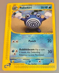 Poliwhirl # 89/165 Uncom. Expedition Base-Set 2002 Pokemon EN Near Mint Vintage - Image 1