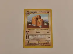 Pokemon Shadowless Dugtrio Rare No. 51 Base Set English 1999 NM- - Image 1