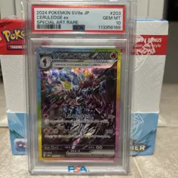 Pokemon Ceruledge EX TCG 203/187 SAR Terastal Festival SV8a PSA 10 Gem - Image 1