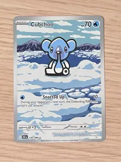Cubchoo 109/086 Black Bolt Illustration Rare Pokemon TCG - Image 1