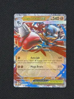 Pokemon TCG MEGA LUCARIO EX 077/132 Mega Evolution Double Rare - Image 1