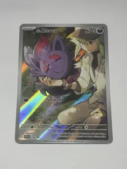 Pokemon TCG N's Zorua 189 Sv: Scarlet & Violet Black Star Promo 189 Full Art NM - Image 1