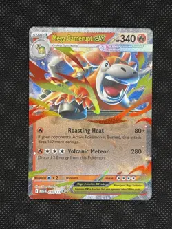 Pokemon TCG MEGA CAMERUPT EX 022/132 Mega Evolution Double Rare - Image 1