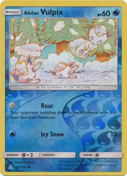 Pokemon - Alolan Vulpix - 30/156 - Common - Reverse Holo - Sun and Moon Ultra Pr - Image 1