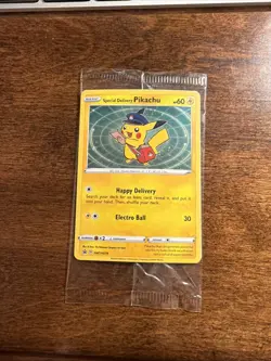Pokemon TCG Pikachu Special Delivery Black Star Promo SWSH074 Sealed - Image 1