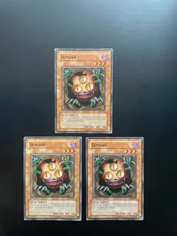 Yugioh Sangan SDJ-019 Common 1st Edition Damaged X3 - Image 1