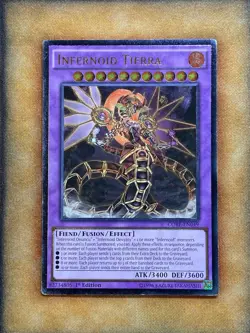 Yugioh Infernoid Tierra CORE-EN049 Ultimate Rare 1st Ed LP - Image 1