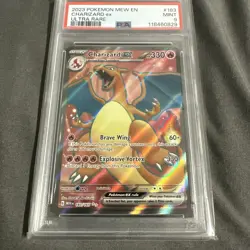 2023 Pokemon TCG Charizard EX Ultra Rare Holo Card PSA 9 Mint 183/165 - Image 1