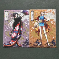M1455 Nico Robin & Nami Wano Country Japanese One Piece Wafer Cards - Image 1