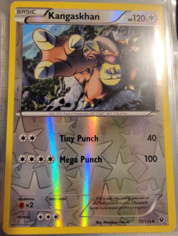 Reverse Holo Foil Kangaskhan # 75/124 Fates Collide Set Pokemon Cards NM/MINT - Image 1