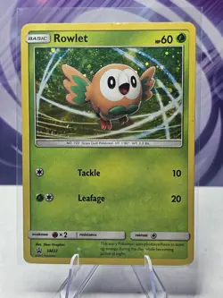 Rowlett SM22 Holo Black Star Promo Pokemon Card - Image 1